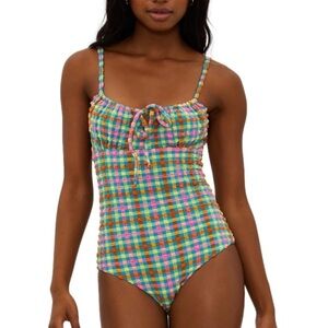 NEW BEACH RIOT Betsy One Piece - Sunny Side Gingham Medium